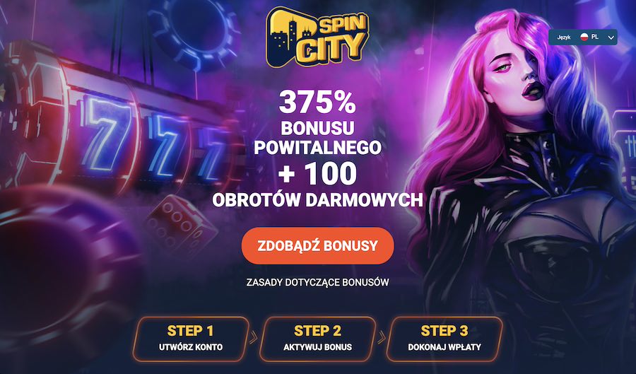 spin city bonus powitalny